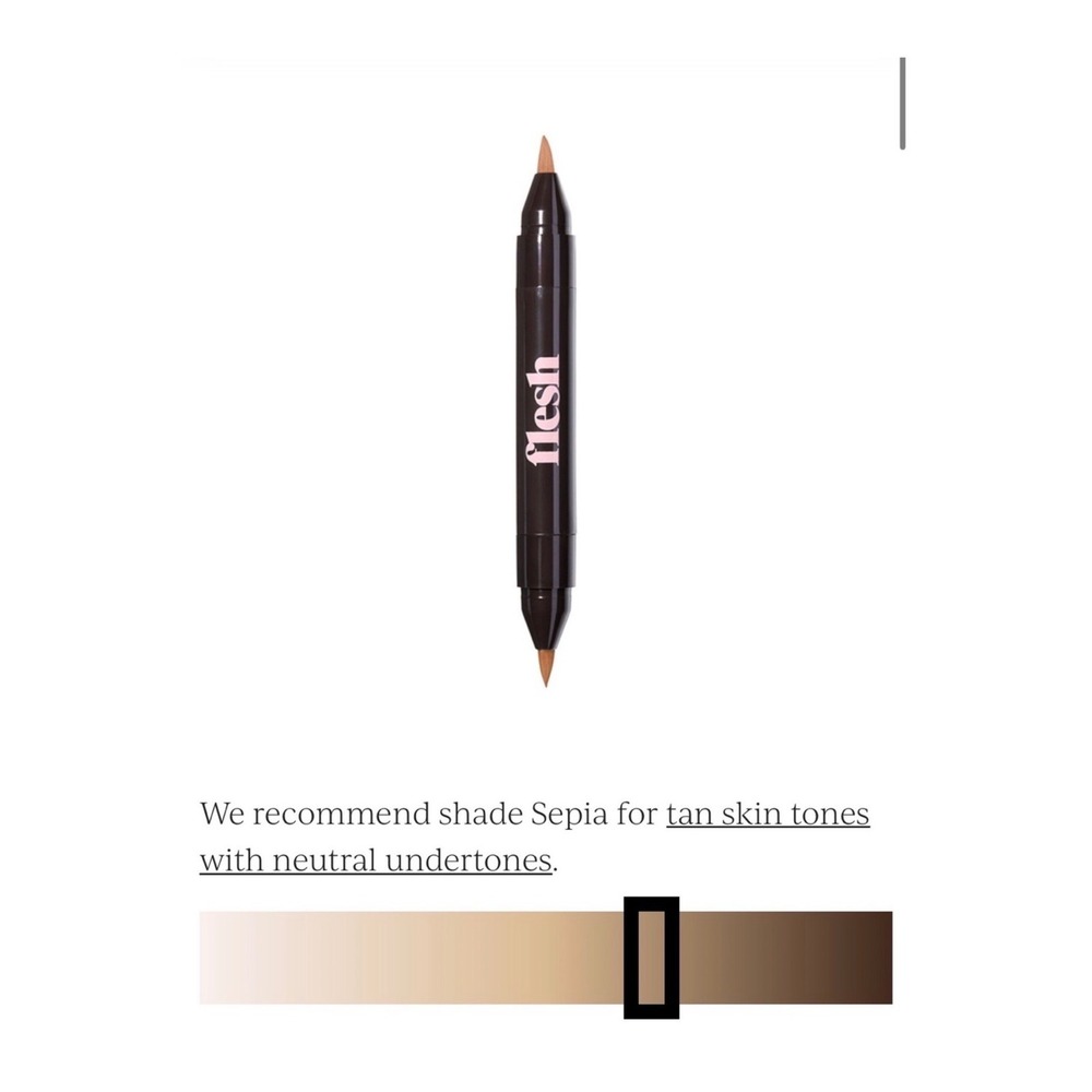 Flesh Hide the Evidence Double Concealer 08 Sepia Tan Neutral Undertone NEW